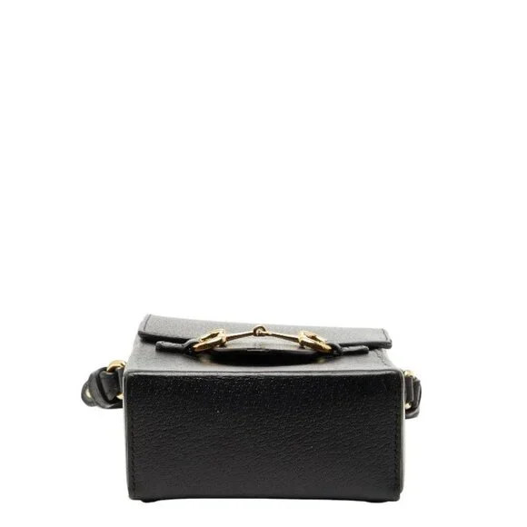 Gucci Horsebit Black Leather Shoulder Bag - Picture 3 of 9